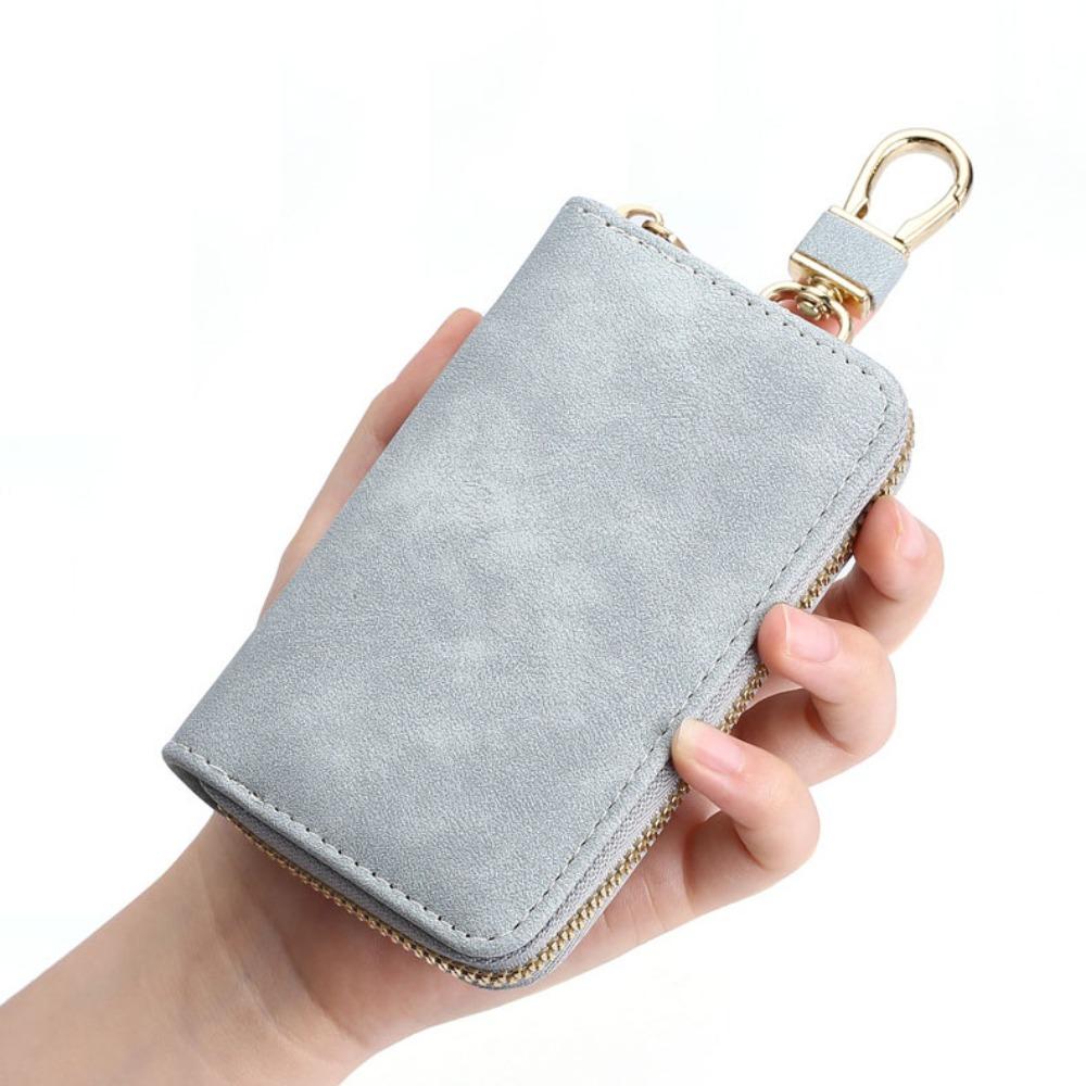 Universal Zipper Closure Keychain Pouch Key Ring Durable Housekeepers Key Holder Portable Waterproof Car Key Organizer Men Women