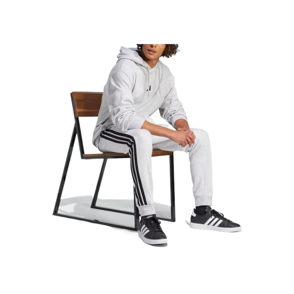 Adidas Sportswear Essentials Soft Versatile Comfortable Casual Knit Joggers Men bottoms Light-Gray JD1858