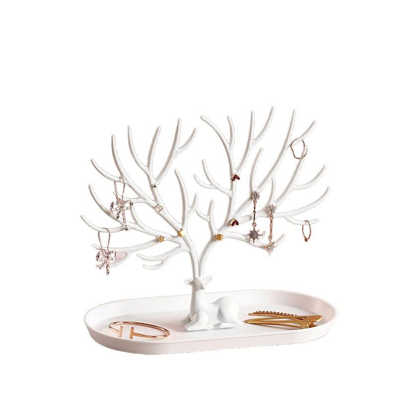Antler-Shaped Jewelry Stand: Rotating Earring Display & Necklace Organizer