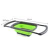 Silicone Collapsible Colanders Over the Sink Colander Strainer With Extendable Handles for Pasta Vegetables and Fruits