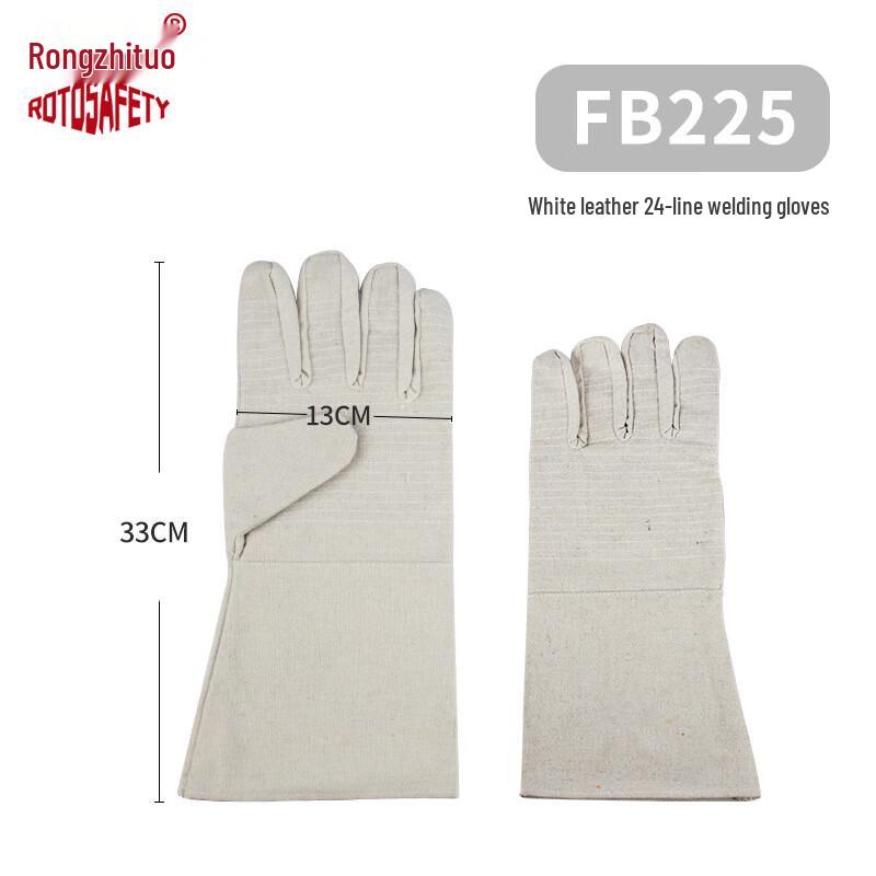 

Rongzhituo Double-Layer Canvas Work Gloves (10 Pairs) One Size