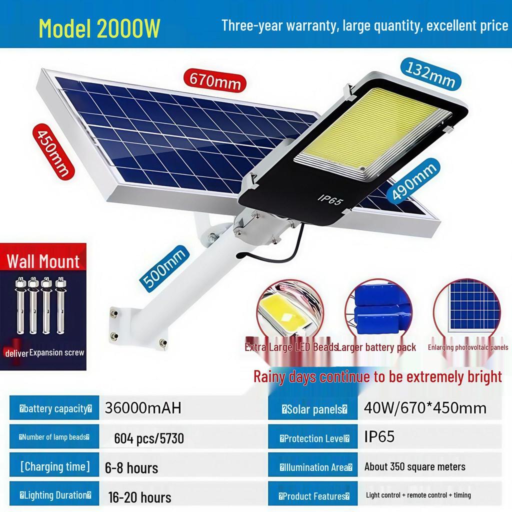 Golden Bean High Power Solar Wall Lights for Outdoor Courtyard - Super Bright New Rural Household Lighting