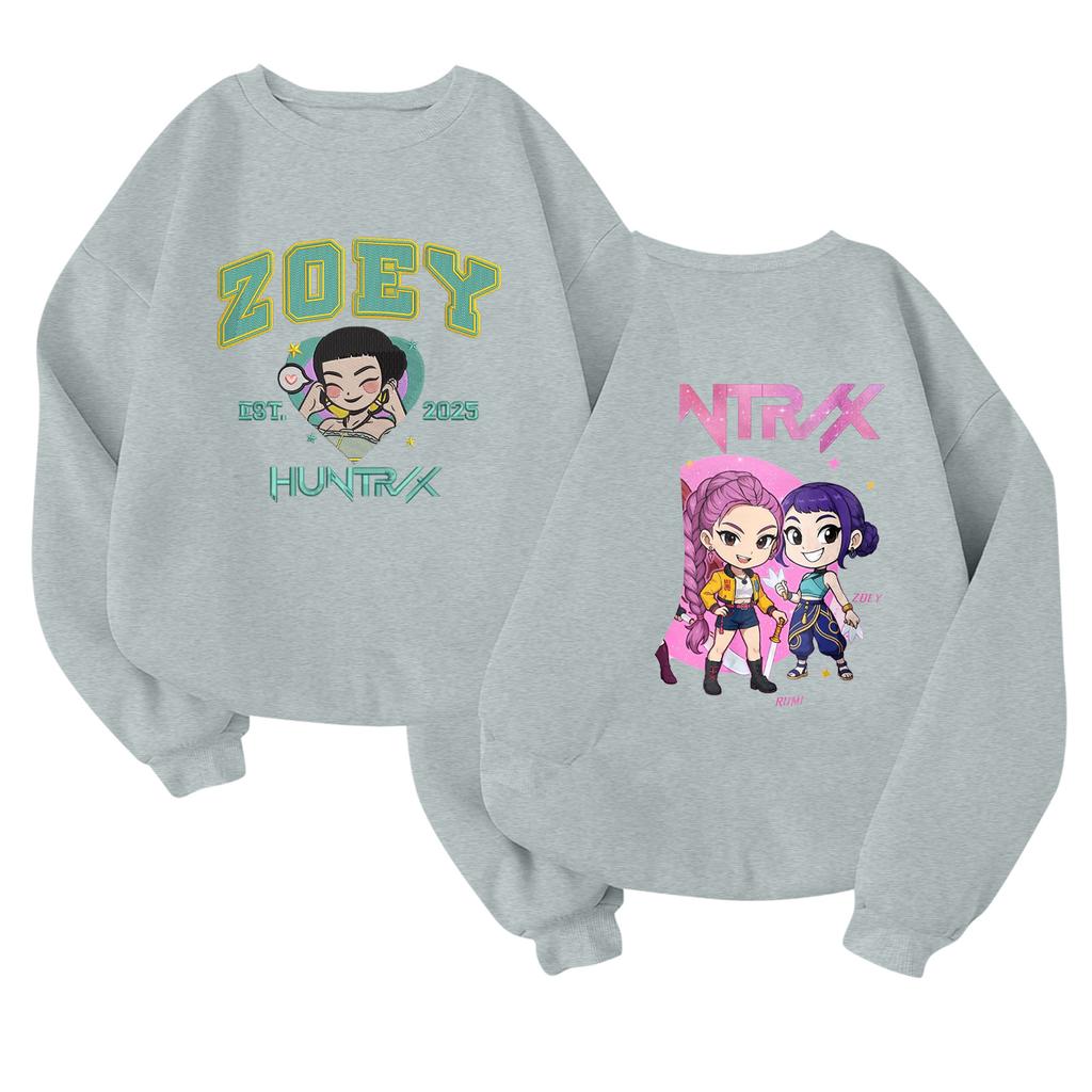 Children's Fashionable Lightweight Long-sleeved Round Neck Pullover With Pockets Printed Pullover