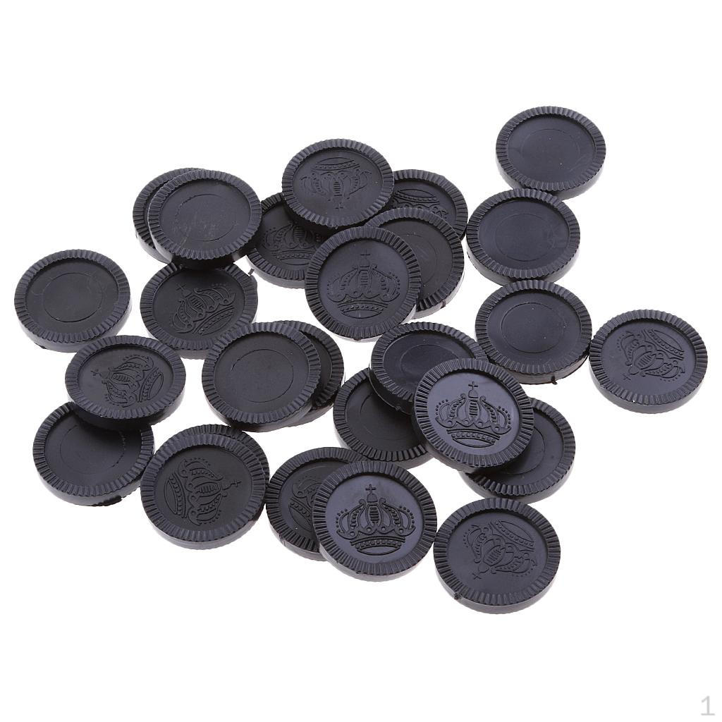 

24 Board Game Pieces Kids Numeracy Teaching Counters Early Education Toy чёрный