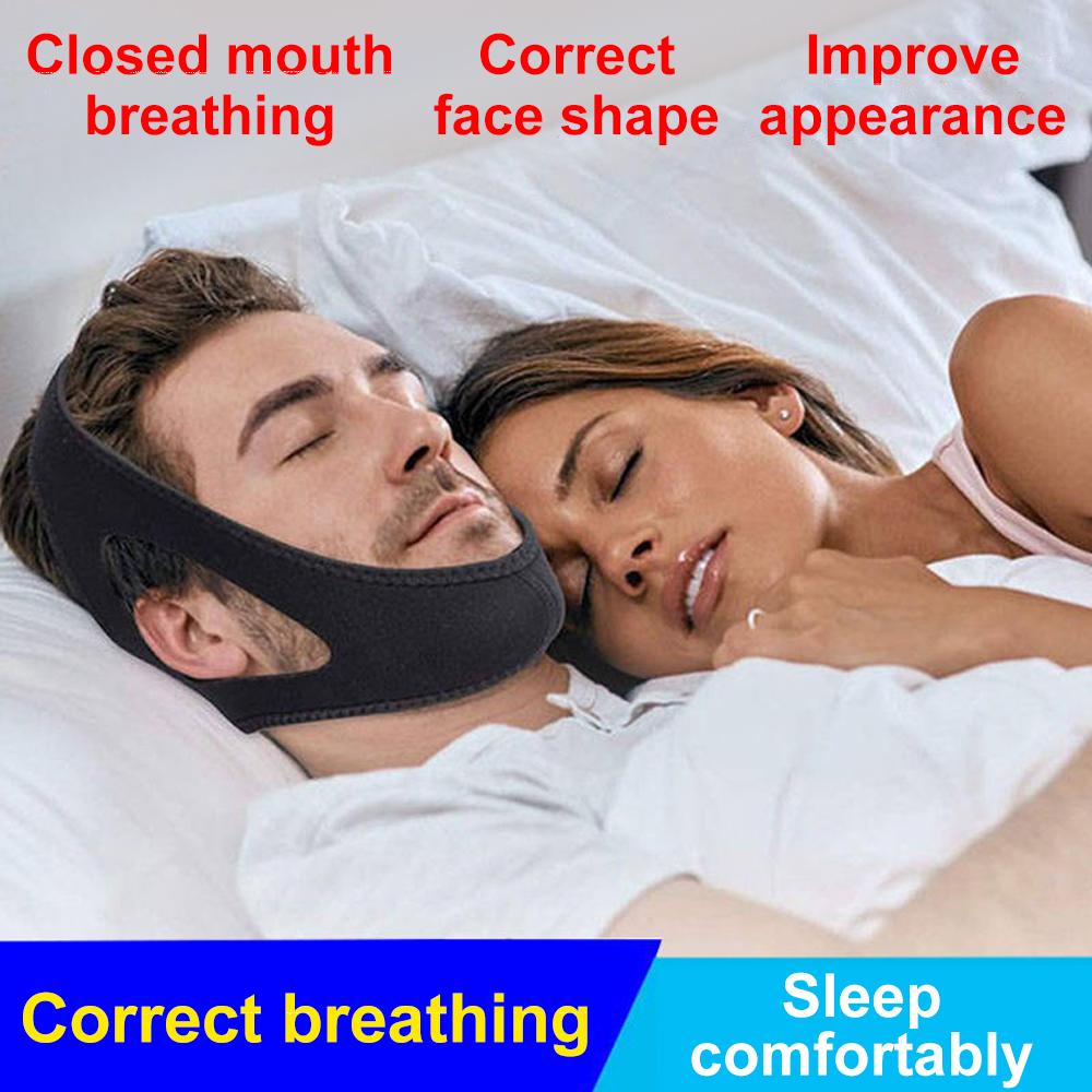 Anti Snoring Belt Triangular Chin Strap Mouth Guard Gifts for Women Men Better Breath Health Snore Stop Bandage Sleep Aid