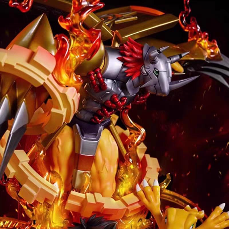 30cm Digimon Adventure Figuren Taichi Agumon War Greymon Anime Figuren PVC Statue Sammlermodell Schreibtischverzierung Spielzeug Geschenk