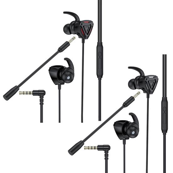 Gaming Earphone In-ear E-sports Game Wired HiFi Sound Music Headphone with Microphone