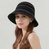 Temperament Sunshade Basin Cap Breathable Colorful Striped Fisherman Hat  Vacation