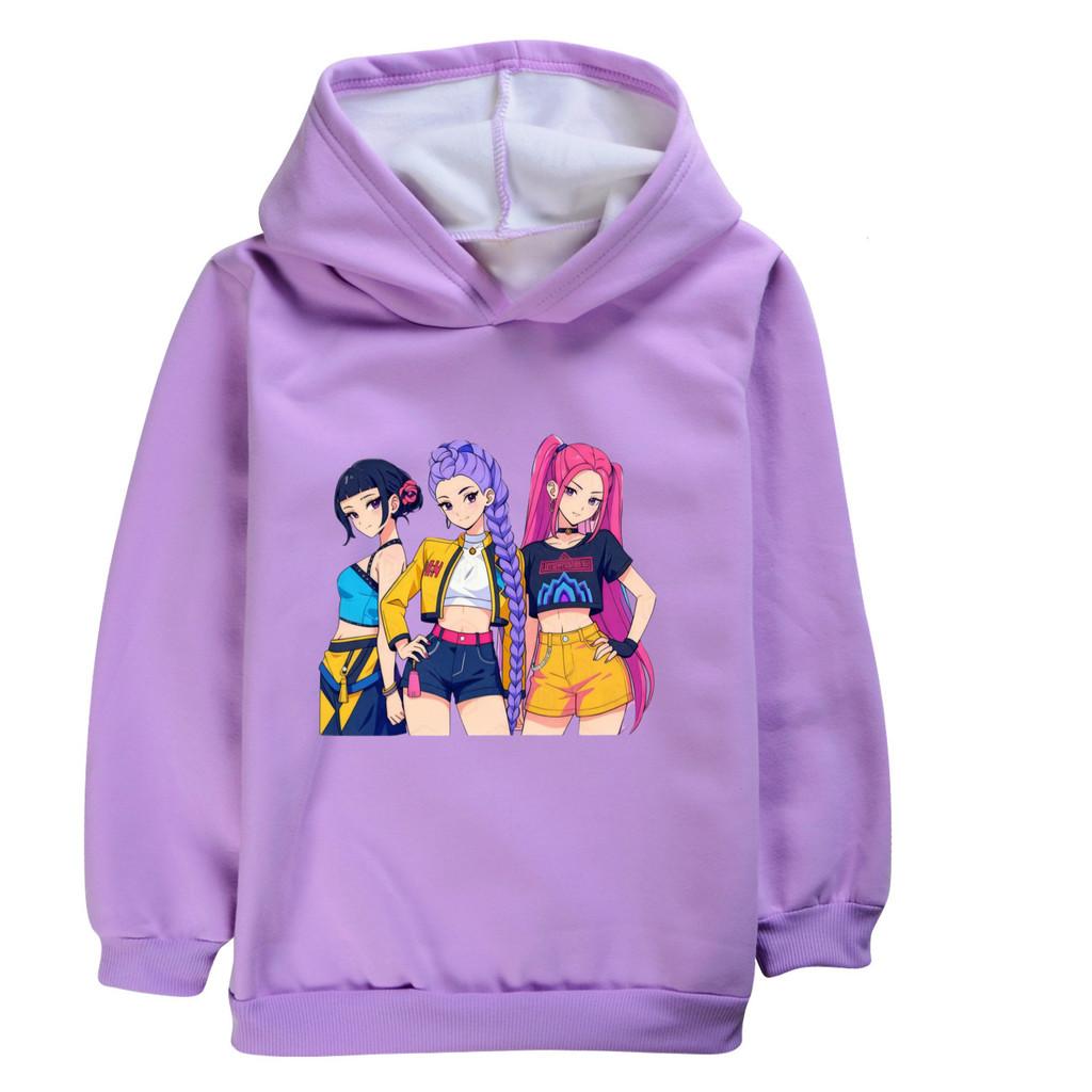 5269 Girls Kpop Rumi Zoey Mira Print Zoey Rumi Mira Velvet Warm Winter Hoodie