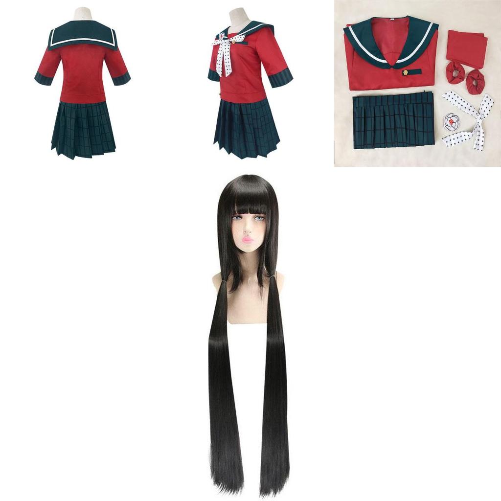 Authentic Danganronpa Harukawa Maki School Uniform Cosplay Costume Jacket Skirt Set Outfit For Women