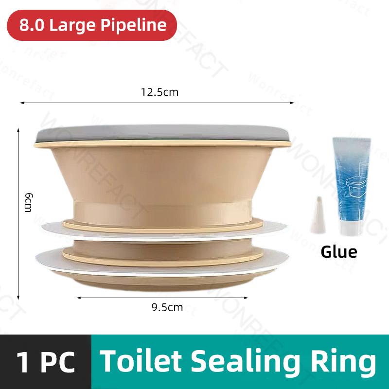 Уплотнительное кольцо фланца унитаза Защита от протечки запахов Силиконовое уплотнительное кольцо для унитаза Универсальный комплект уплотнений для унитаза Быстрая установка