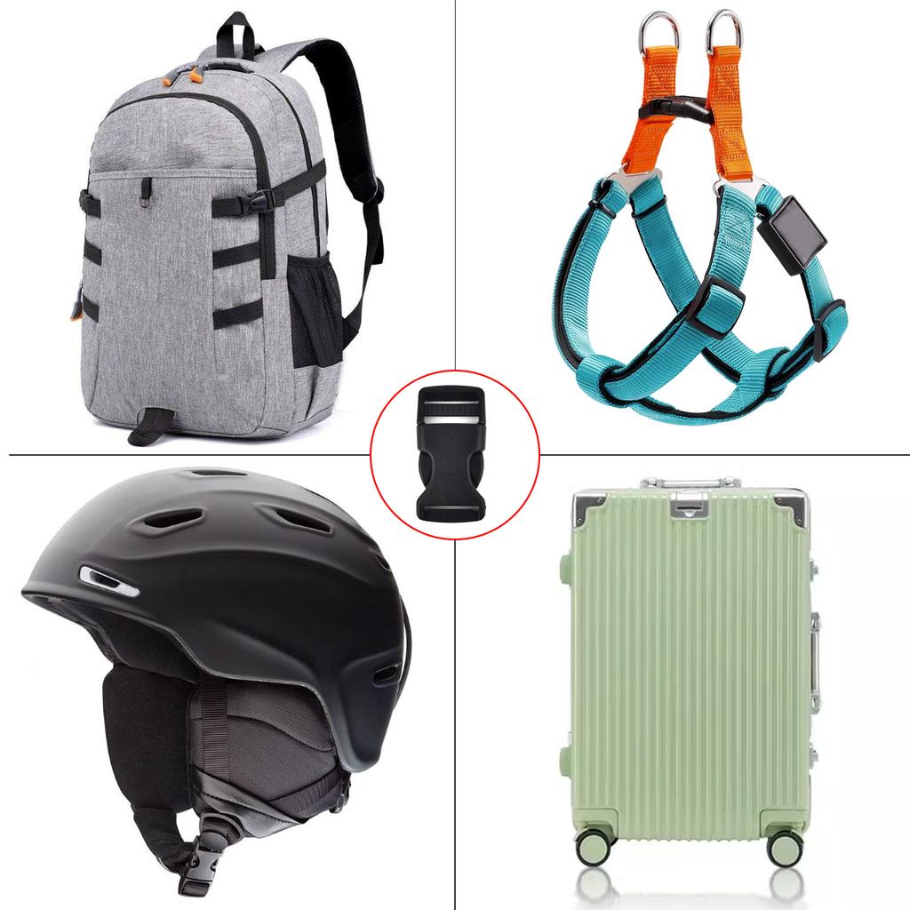 5pcs Plastic Quick Side Release Buckles Clasps Clips Dual Adjustable Security Double Lock Buckle Strap Dog Collar 15/20/25/32mm