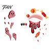 Scary Makeup Kits for Adults Halloween Face Tattoo Stickers, Waterproof Decals Party, Facial Stickers Temporary Wound Scar Body Art Kids Cosmetic