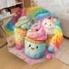 1 Stück Cupcake-Eis-Regenschirm mit Automatik-Öffnung/Schließung, winddicht, stabiles Dach mit 8 Speichen, langlebige Speichen, modisches Design, Outdoor-Accessoire, lustiger Druck