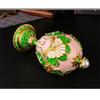 Luxus-Emaille Fabergé-Stil Eier Schmuckschatulle Legierung Schmuckaufbewahrung Dekoration