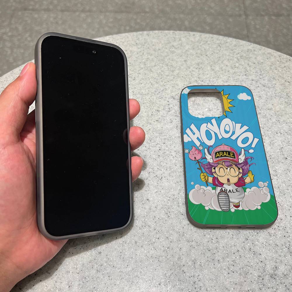 Cartoon Dr Slump Arale Phone Case For IPhone 17 16 15 14 13 12 11 Pro Max Plus Corrugated Bumper Back Cover Shell