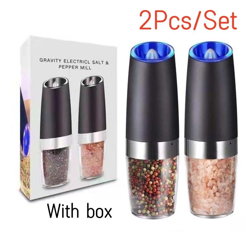 Electric Salt and Pepper Grinder,Automatic Gravity Spice Mill,Cumin Grinder,Pulverizer Kitchen Gadgets for Cooking Seasoning