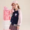 Girls' New Autumn Jacket 2024, Medium and Large Children's Clothing, 3-12 Years Old, Baby Girl's Sporty Casual Stylish Baseball Jacket