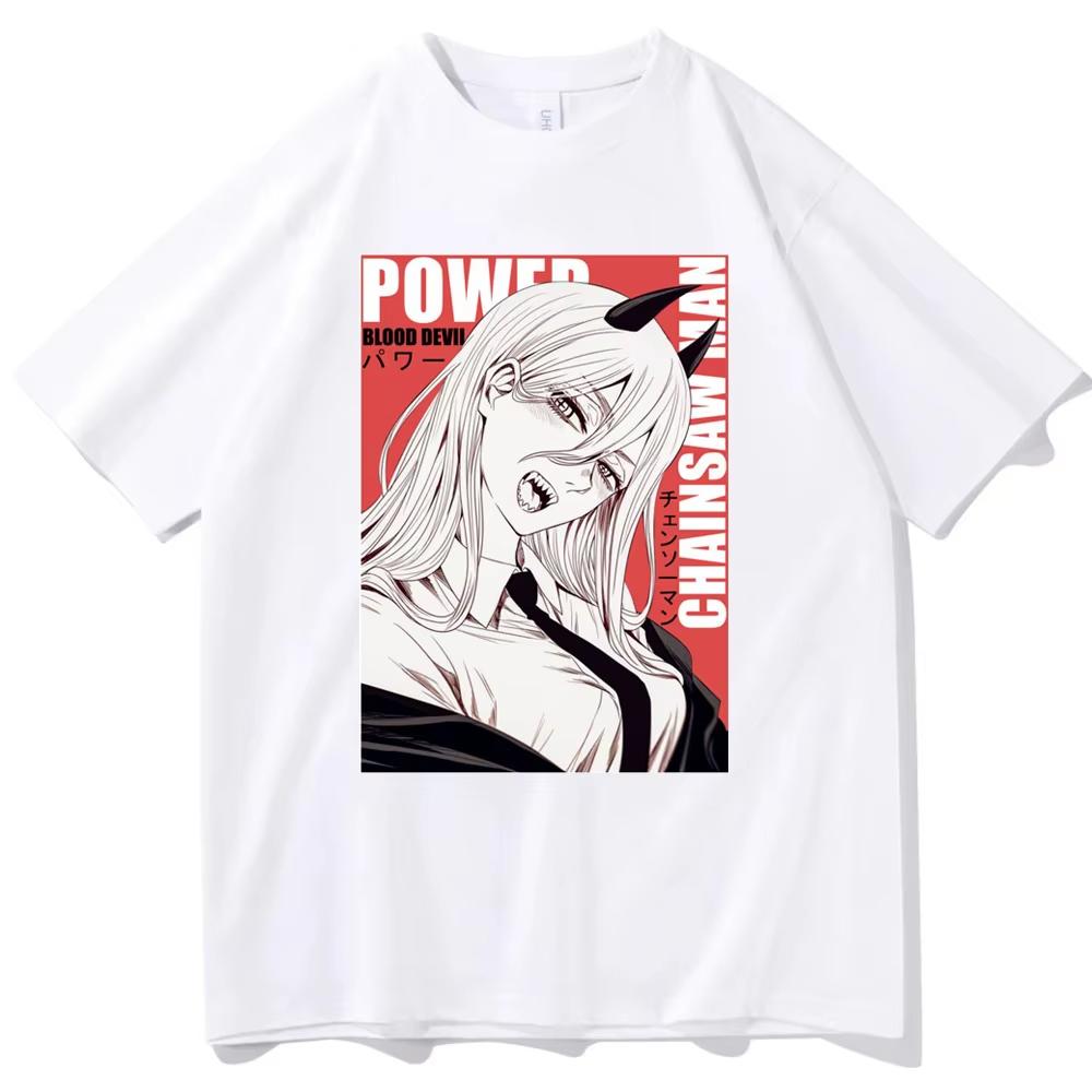 Sommer Neues Anime Kettensägen Unisex Bedrucktes T-Shirt Unisex und Damen T-Shirt Unisex Top Sport T-Shirt Unisex T-Shirt Harajuku Y2K Tee