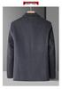 2025 Men's Business Casual Wool Coat for Middle-aged Men - Zipper Woolen Jacket for Autumn/Winter