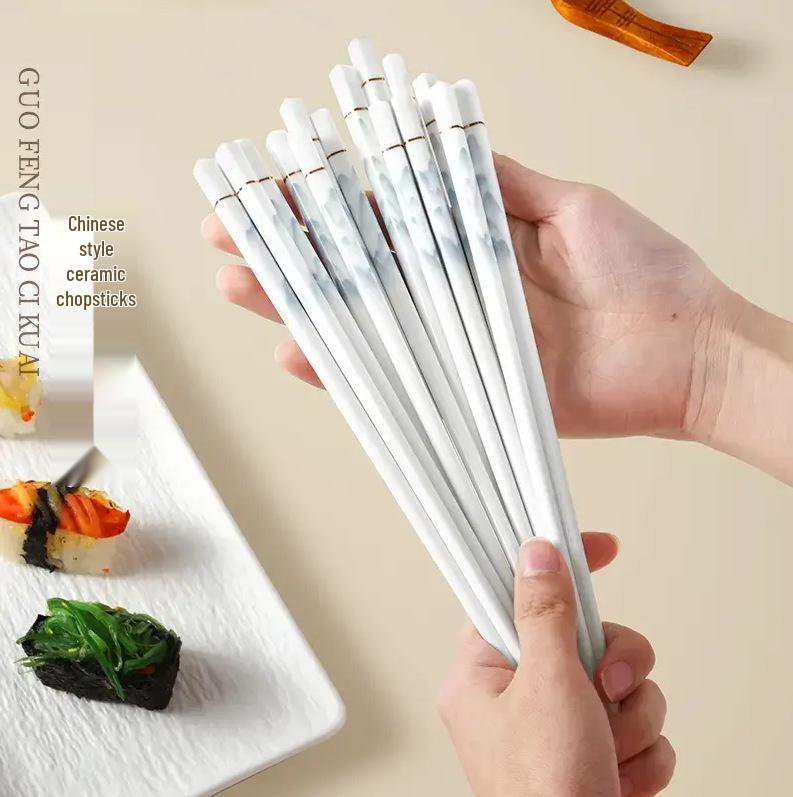 

Newcomer Exclusive: Antibacterial Ceramic Chopsticks - Solid Color, High-End, Anti-Mold, Easy-Clean