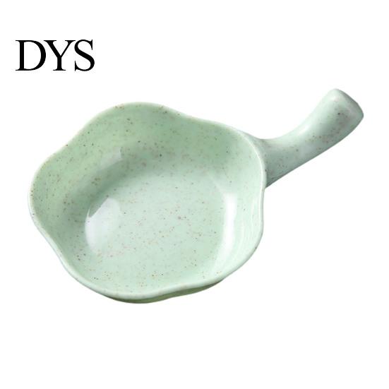 Dish Seasoning Plate Flower Shape with Handle Small Floral Size Plates Serving Saucers Bowl for Sauce