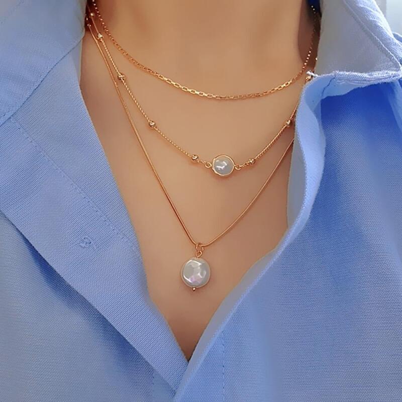 Neuhadi Silver Necklace Women's Chic Casual