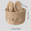 Soft Plush Sundries Storage Baskets Multi-Purpose Rabbit Ears Organizer Bag Cute Embroidery Toys Storage