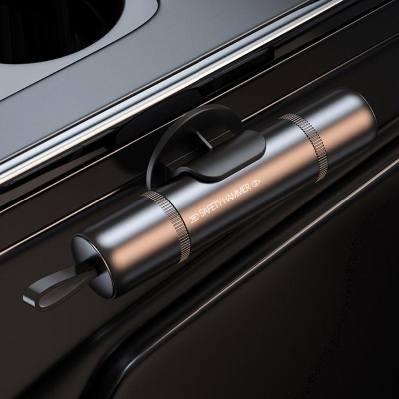 Safety Hammer Multifunctional Rescuing Hammer Car Hammer with Belt Cutter Vehicle Escape Tool Car Window Breaker