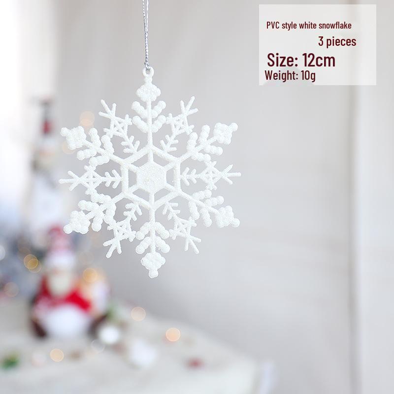 Ornament de Crăciun Fulg de Nea: Gheață Acrilică pentru Decor de Sărbători sau Instalație de Nuntă, Alb Transparent