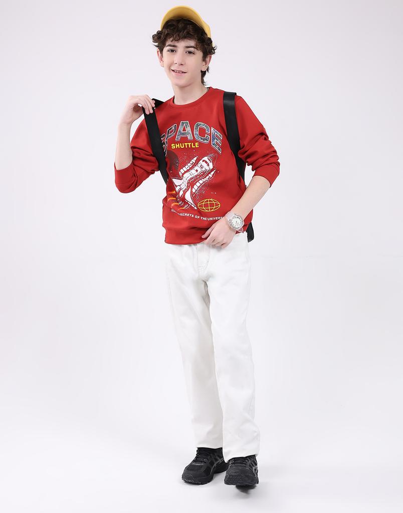 Monte Carlo Boy's Round Neck Full Sleeve Sweatshirt