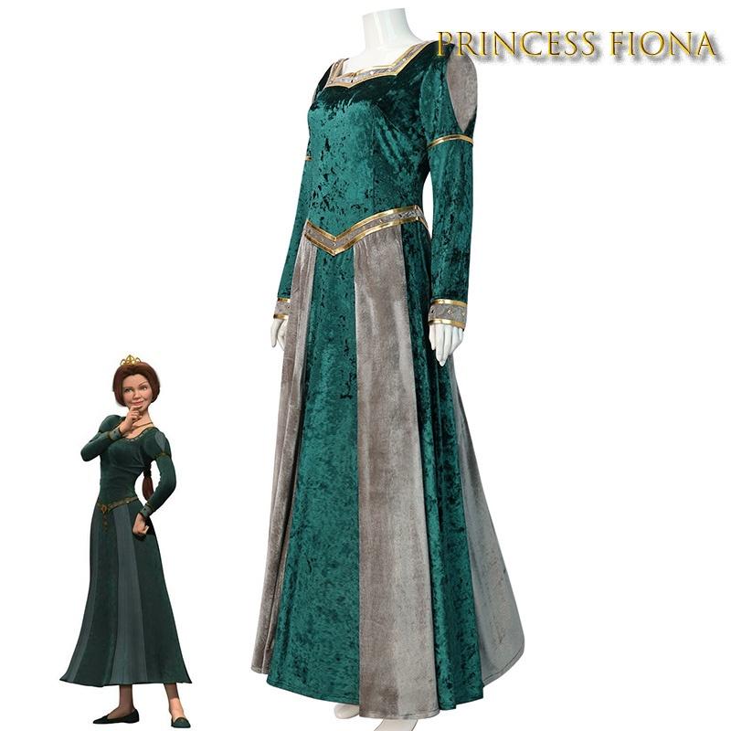 Shrek Princess Fiona Cosplay Costume For Adults Monster Themed Dress-up For Comic Con And Parties Characters)