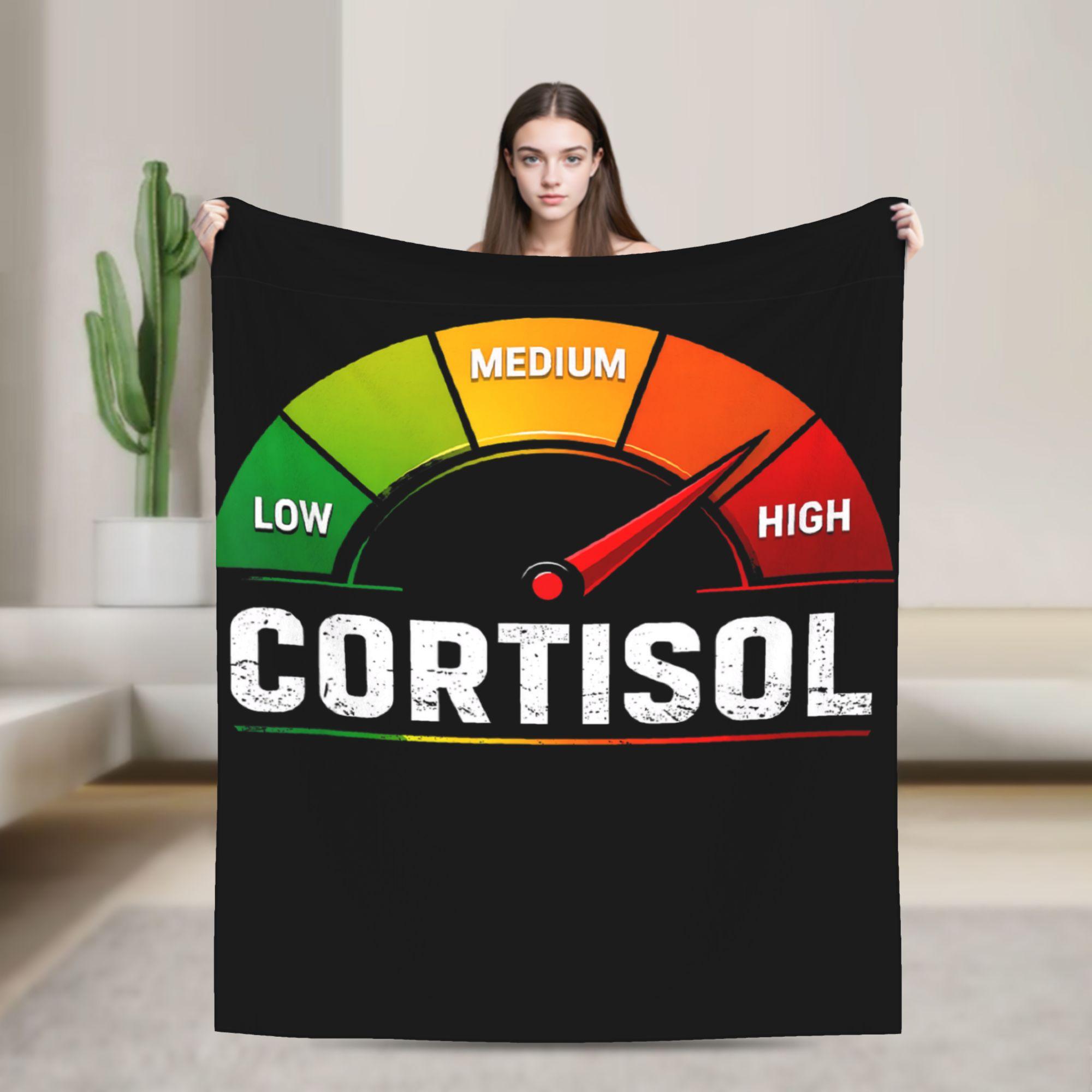 

Low Cortisol Levels v Meme Blanket Super Soft Novelty Plush Throw Blanket For Girls Boys Bedroom Flannel Bedspread Bed Cover 75x100cm (30x40inch)