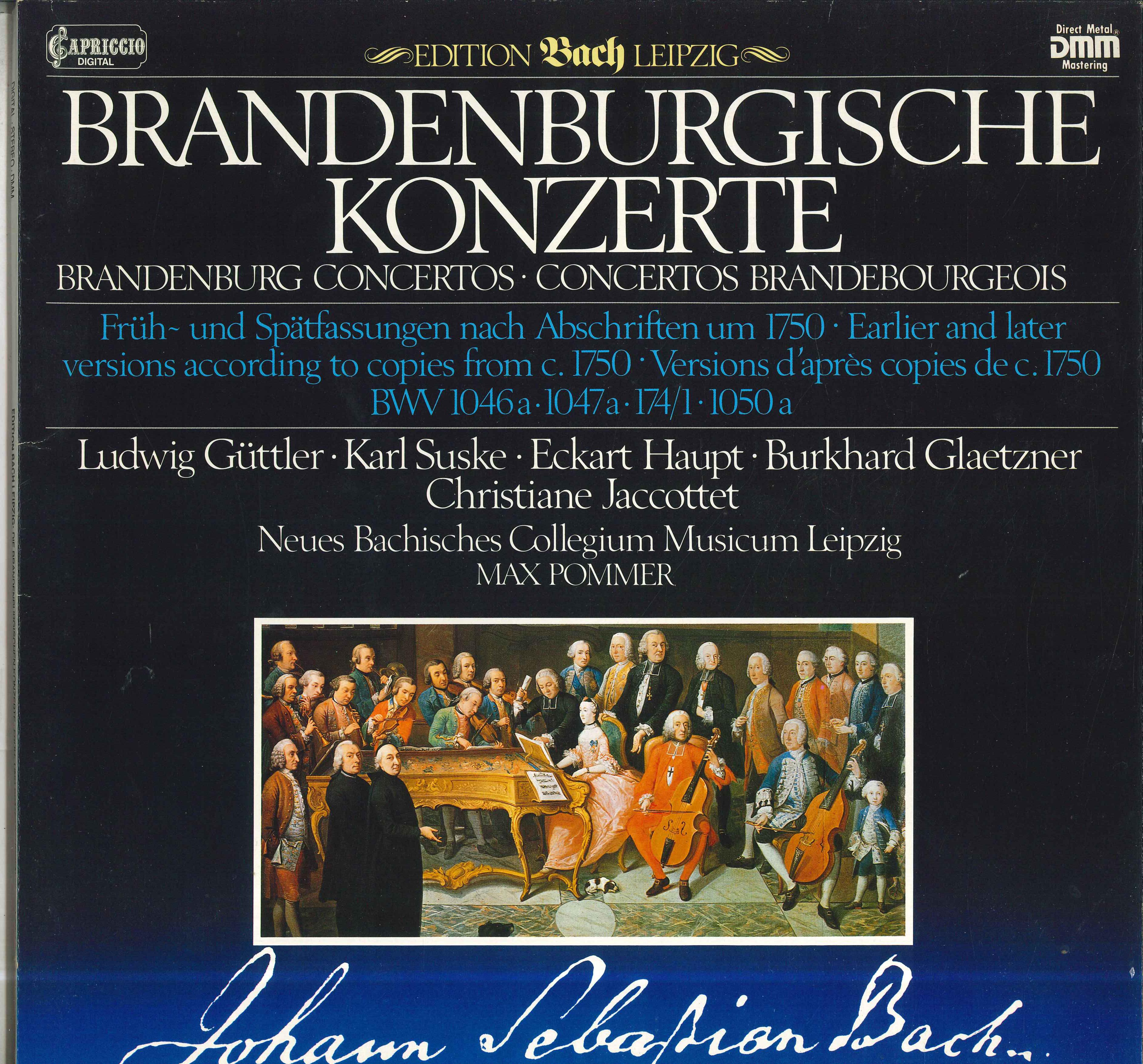 

LP Record MAX POMMER NEUES BACHISCHES COLLEG Die Brandenburgische Konzerte 415638 CAPRICCIO 1984 Germany Classical Used