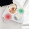 1/4Pcs Gradient Acrylic Round Coaster Sunset Gradient Heat Coffee Cup Pad Hot Drink Round Mug Mats Kitchen Dining Table Decor