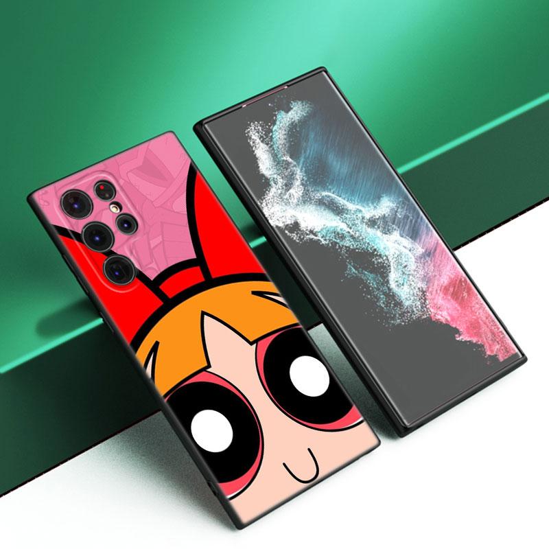 

Черный силиконовый чехол для телефона P-Powerpuff Girls для Samsung Galaxy S23 S21 S20 FE S24 S22 Ultra S10E S10 S9 S8 Plus Samsung S21