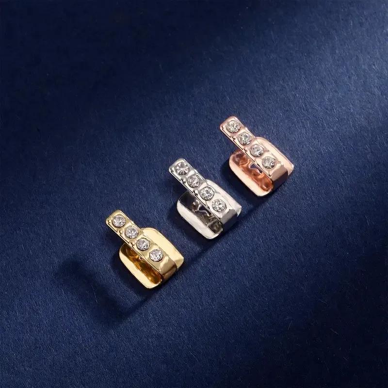 Hip Hop Einzahn Grillz, Hohlkristall Diamant Zähne Schmuck, Tägliches Streetwear Mode Accessoire