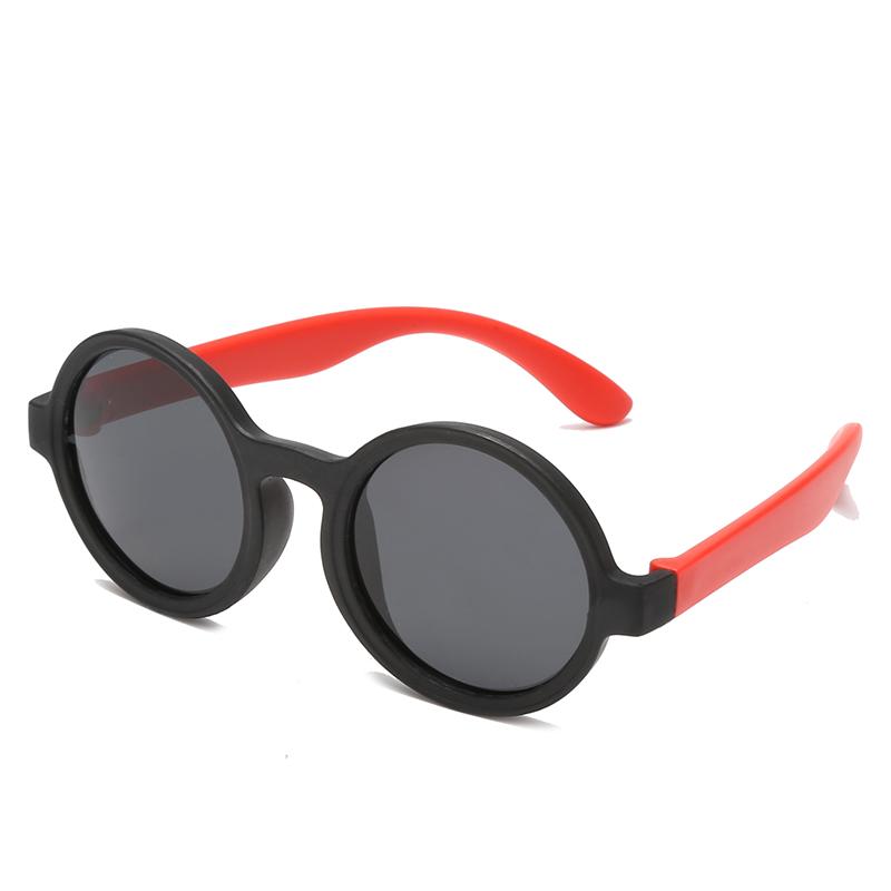 Nye Søte Runde Innfatning Barnesolbriller Babysikre Myke UV-bestandige Solbriller Trend Briller for Gutter og Jenter