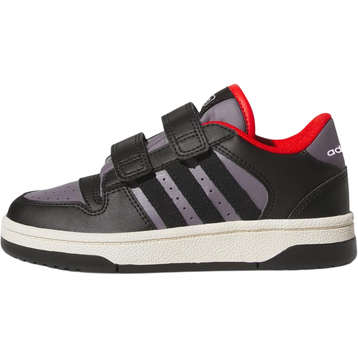 

New Adidas BREAK START Low top Children s Basketball Shoes Black Purple Children Aged 3 7 Years Old JQ0097 29