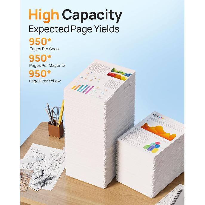 E-Z Ink Remanufactured Ink Cartridge Replacement for Epson 702XL T702XL High Yield Epson 702 T702 To Use with Workforce Pro WF-3720 WF-3730 WF-3733