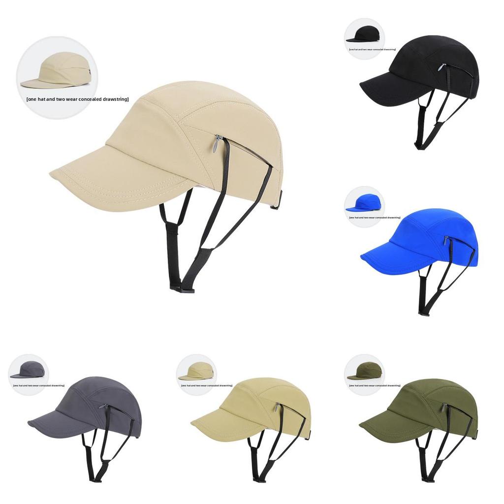 Summer Sun Protection Baseball Cap With Adjustable Chin Strap For Outdoor Cycling And Surfing