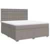Vidaxl Letto Continentale Con Materasso, Taupe, Tessuto, 180X200 Cm