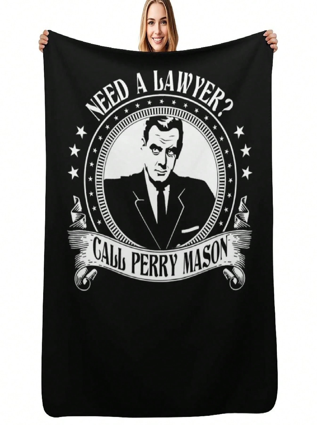 Aucar Perry Mason T Shirt Long Sleeve Sweatshirt Hoodie Funny T Shirt Hoodie Ize T-Shirt Throw Blanket S