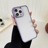 For iPhone 15 Pro Clear Phone Case Electroplating Edge PC Acrylic Back Cover