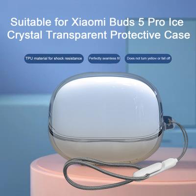 Pouzdro na sluchátka Plná ochrana Odolné proti pádu Ochranné pouzdro proti otiskům prstů Průhledný kryt na sluchátka pro Xiaomi Buds 5Pro