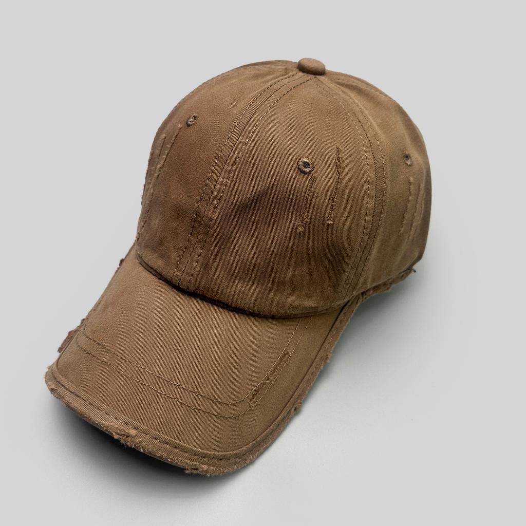 Retro Personal Simple Solid Baseball Hats New Men Women Sunshade Broken Style Versatile Distress Fashion Street Ins Peaked Caps