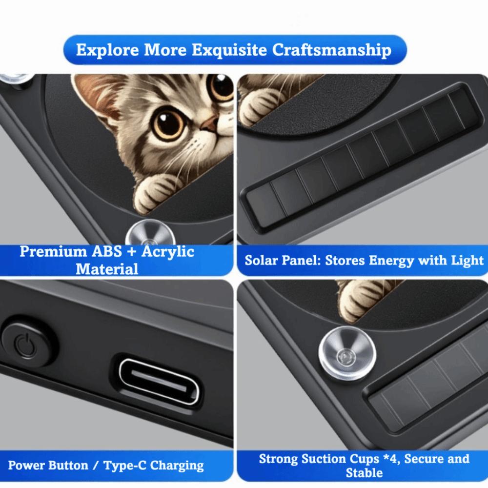 Solar Powered Car Warning Light Vibration Sensor Light Sensor LED Warning Light Flash Sticker 3D Dynamic Vehicle Safety Light