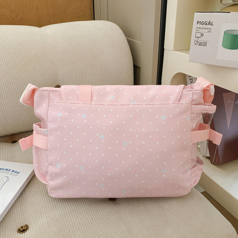 Torba listonoszka o dużej pojemności w stylu college'owym, lekka, wielofunkcyjna torba crossbody dla kobiet