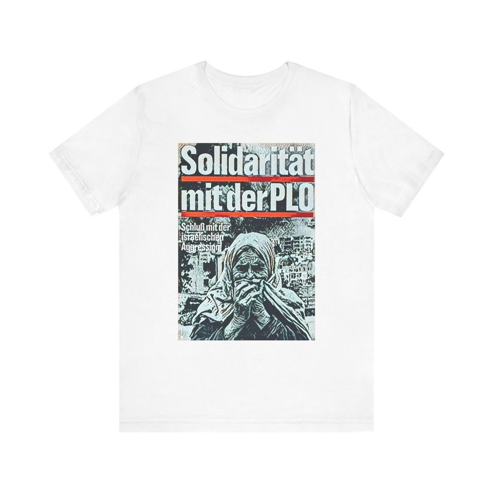 

Solidarity With The PLO Short Sleeve Tee Shirt Graphic Print Crewneck Unisex NEW S