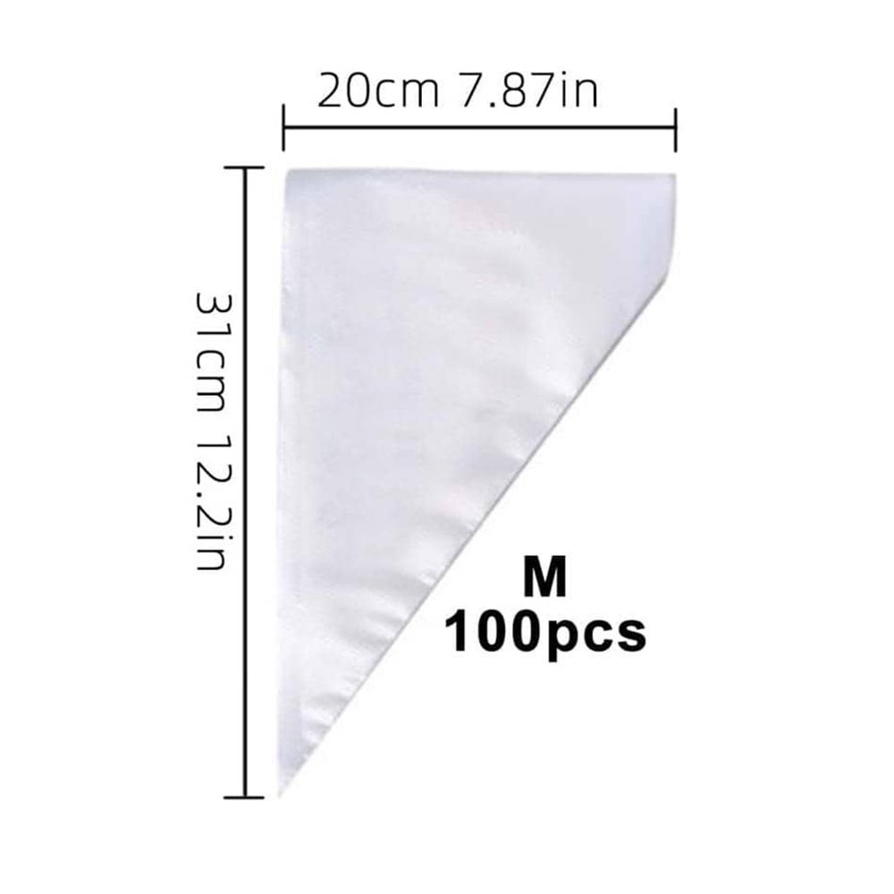 100 Stück Einweg-Spritzbeutel Icing Spritzbeutel Kuchencreme Dekorierbeutel für Kekse Kuchen Cupcakes Backen